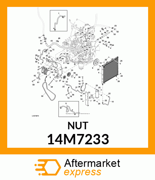 NUT, PROJECTION WELD, METRIC HEX 14M7233