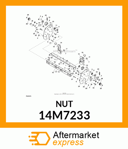 NUT, PROJECTION WELD, METRIC HEX 14M7233