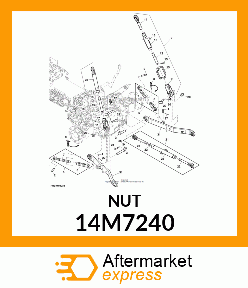 NUT, METRIC, THIN HEX 14M7240