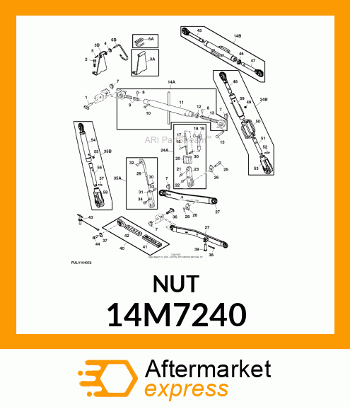 NUT, METRIC, THIN HEX 14M7240