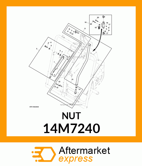 NUT, METRIC, THIN HEX 14M7240