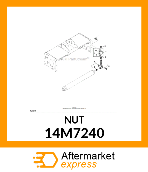 NUT, METRIC, THIN HEX 14M7240