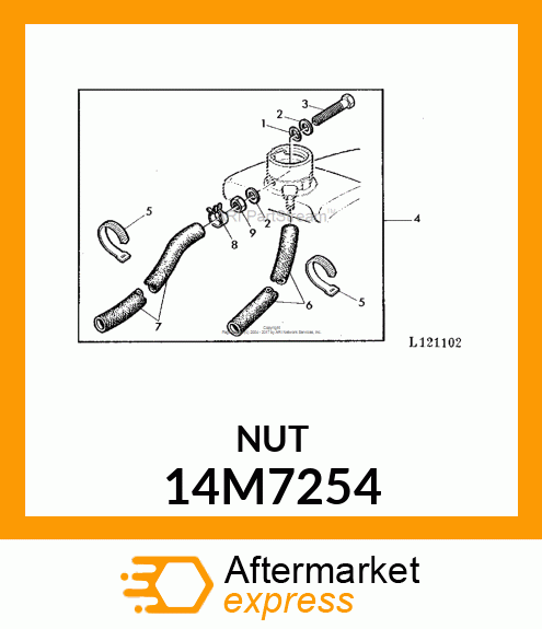 NUT, METRIC, THIN HEX 14M7254