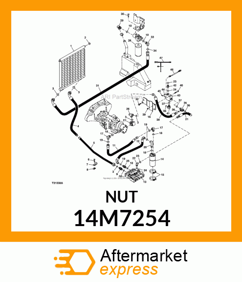 NUT, METRIC, THIN HEX 14M7254