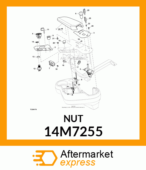 NUT, PROJECTION WELD, METRIC HEX 14M7255