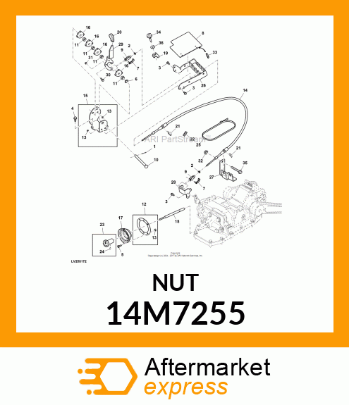 NUT, PROJECTION WELD, METRIC HEX 14M7255