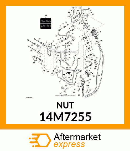 NUT, PROJECTION WELD, METRIC HEX 14M7255