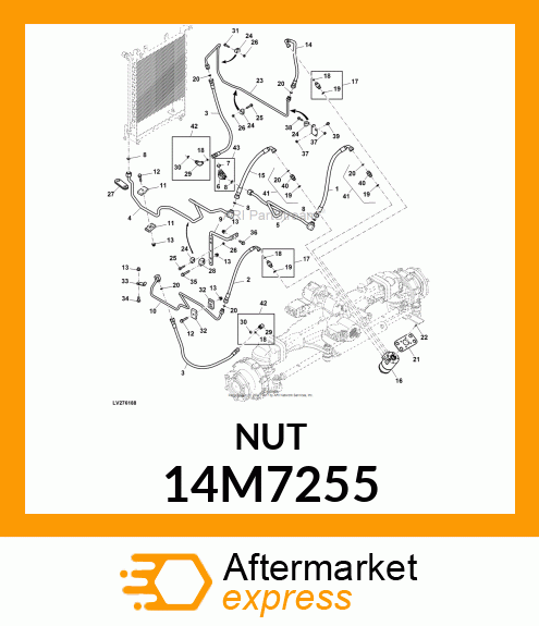 NUT, PROJECTION WELD, METRIC HEX 14M7255