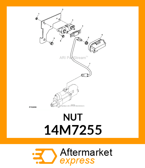 NUT, PROJECTION WELD, METRIC HEX 14M7255