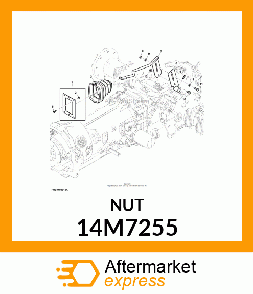 NUT, PROJECTION WELD, METRIC HEX 14M7255