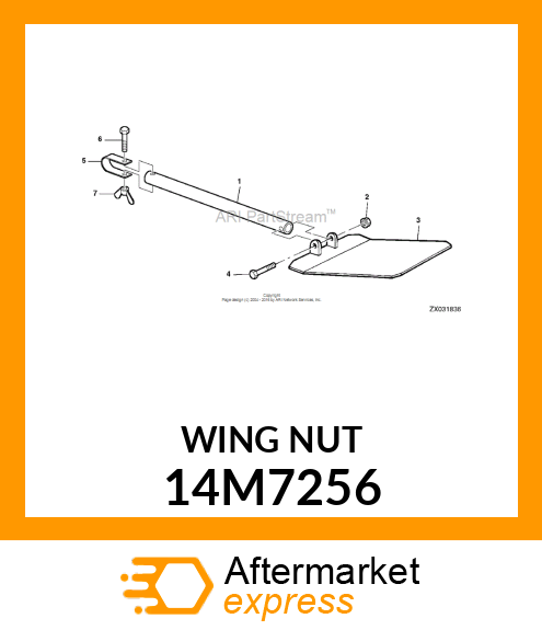 NUT, METRIC FORGED WING 14M7256