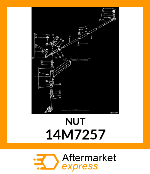 NUT, METRIC, THIN HEX 14M7257