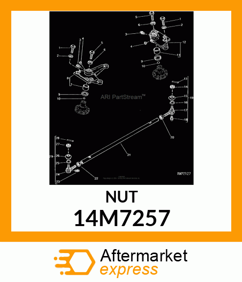 NUT, METRIC, THIN HEX 14M7257