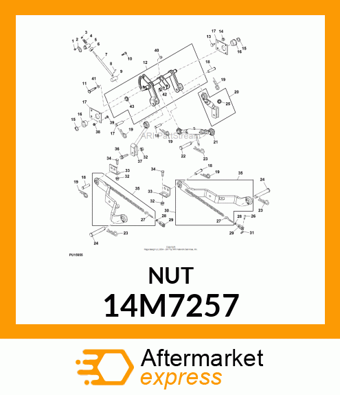 NUT, METRIC, THIN HEX 14M7257