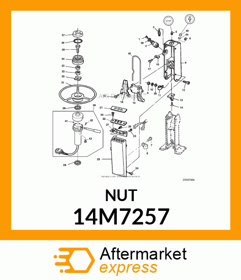 NUT, METRIC, THIN HEX 14M7257