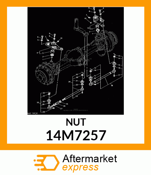 NUT, METRIC, THIN HEX 14M7257