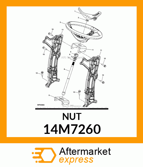 NUT, METRIC, THIN HEX 14M7260