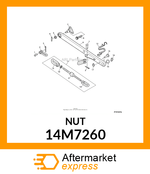 NUT, METRIC, THIN HEX 14M7260