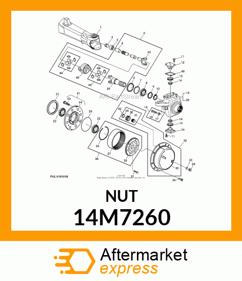 NUT, METRIC, THIN HEX 14M7260