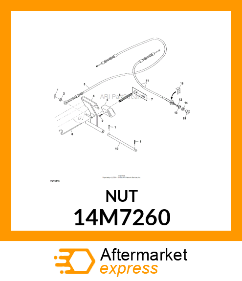 NUT, METRIC, THIN HEX 14M7260