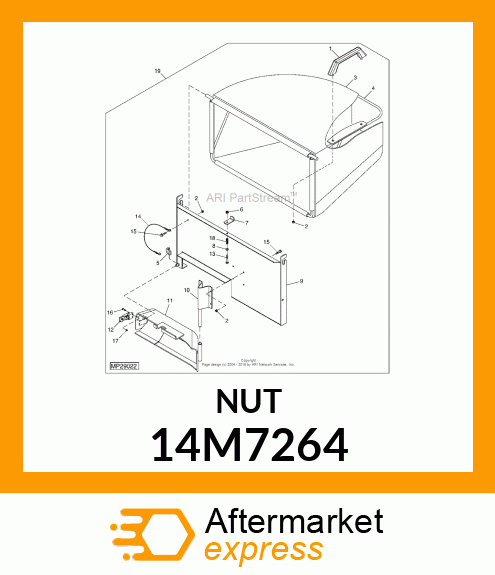 NUT, METRIC, HEX PREVAILING TORQUE 14M7264