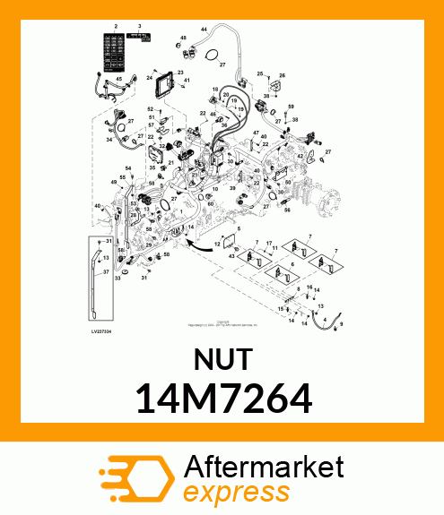 NUT, METRIC, HEX PREVAILING TORQUE 14M7264