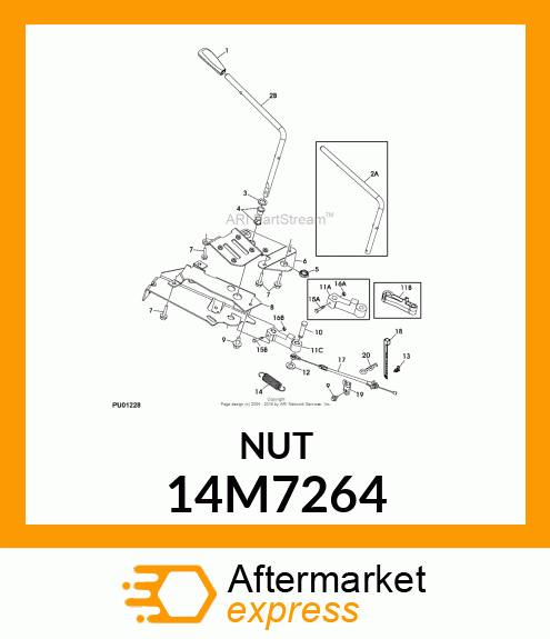 NUT, METRIC, HEX PREVAILING TORQUE 14M7264