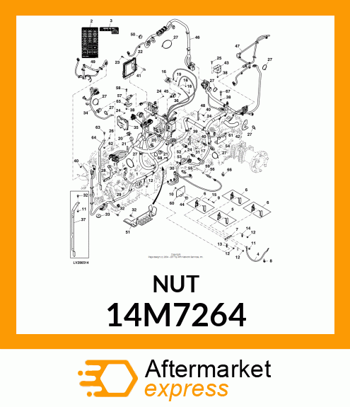 NUT, METRIC, HEX PREVAILING TORQUE 14M7264