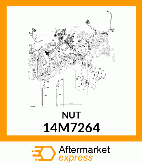 NUT, METRIC, HEX PREVAILING TORQUE 14M7264