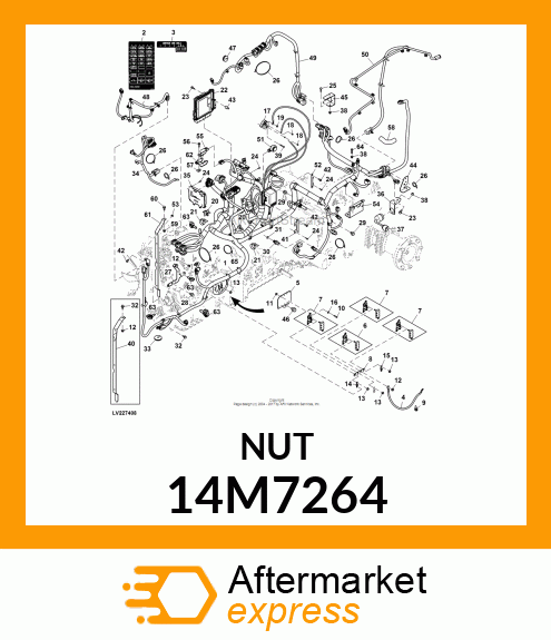 NUT, METRIC, HEX PREVAILING TORQUE 14M7264