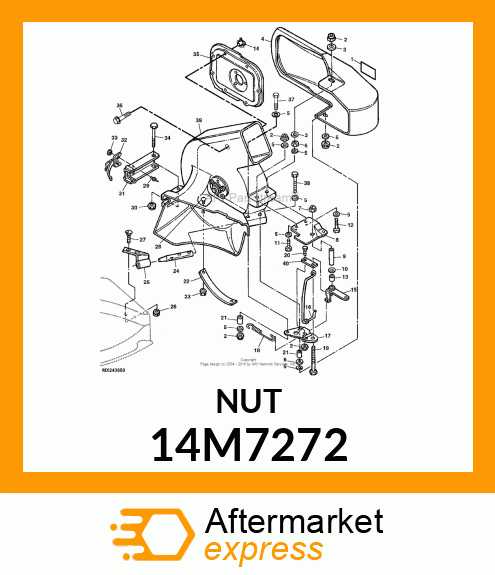 NUT, METRIC, HEX 14M7272