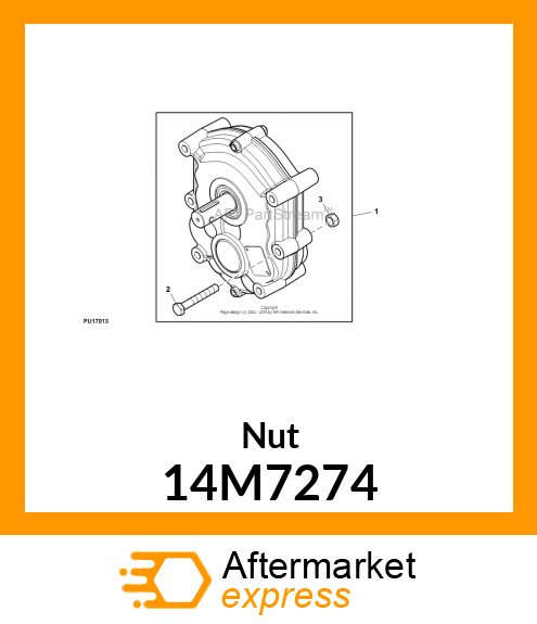 NUT, METRIC, HEX 14M7274