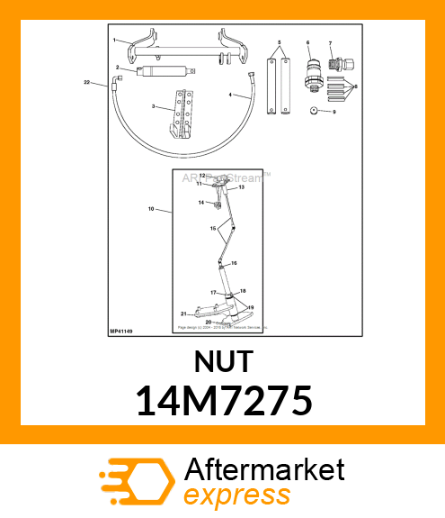 NUT, METRIC, HEX 14M7275