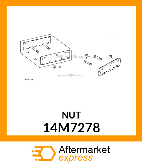 NUT, METRIC, HEX 14M7278