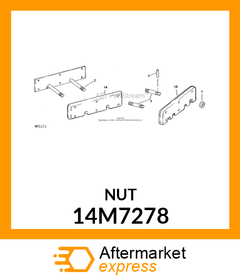 NUT, METRIC, HEX 14M7278