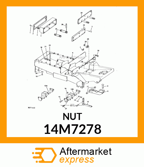 NUT, METRIC, HEX 14M7278