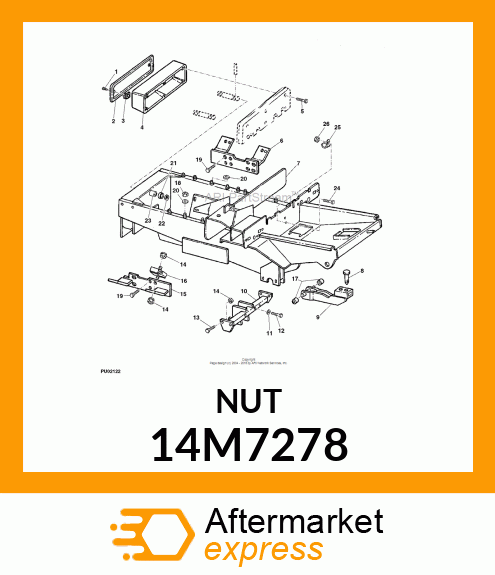 NUT, METRIC, HEX 14M7278