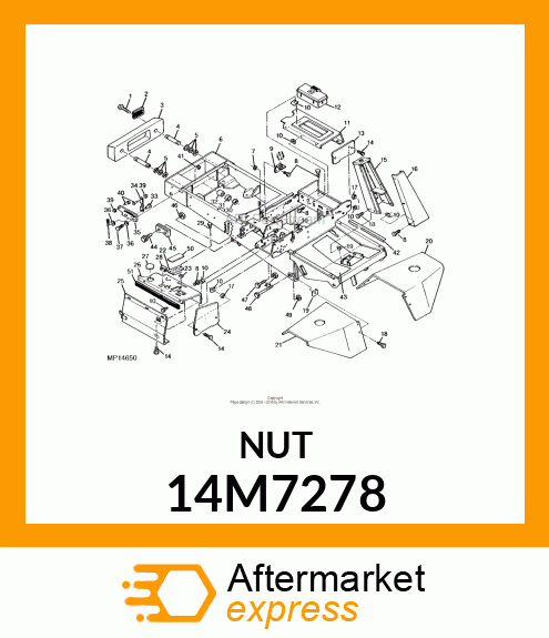 NUT, METRIC, HEX 14M7278