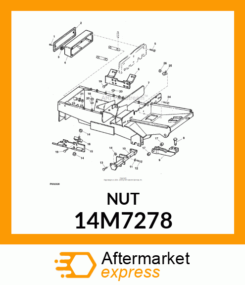 NUT, METRIC, HEX 14M7278