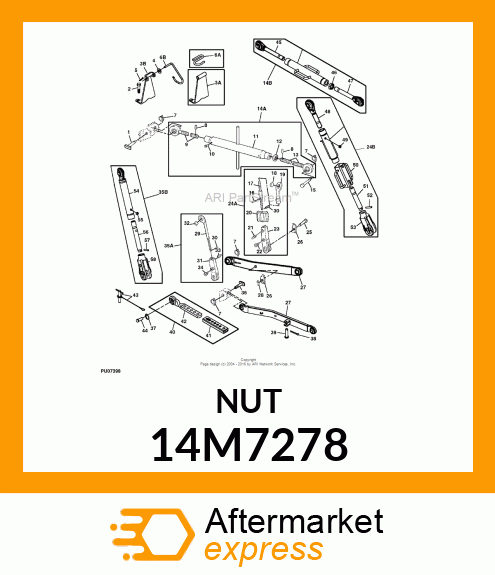 NUT, METRIC, HEX 14M7278