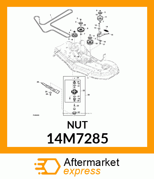 NUT, PROJECTION WELD, METRIC HEX 14M7285