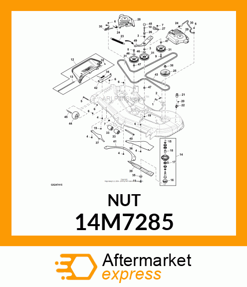 NUT, PROJECTION WELD, METRIC HEX 14M7285