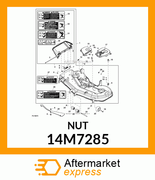 NUT, PROJECTION WELD, METRIC HEX 14M7285