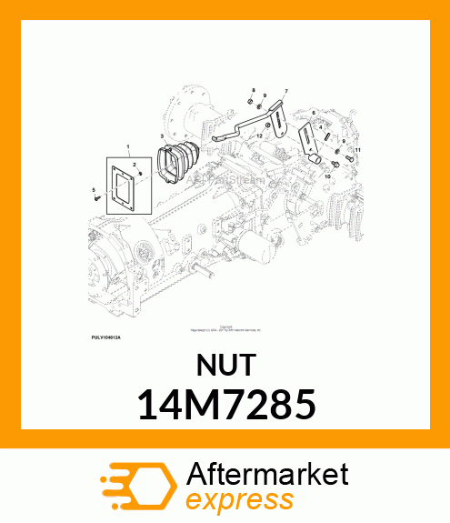 NUT, PROJECTION WELD, METRIC HEX 14M7285