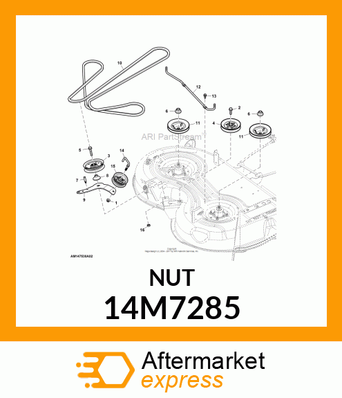 NUT, PROJECTION WELD, METRIC HEX 14M7285