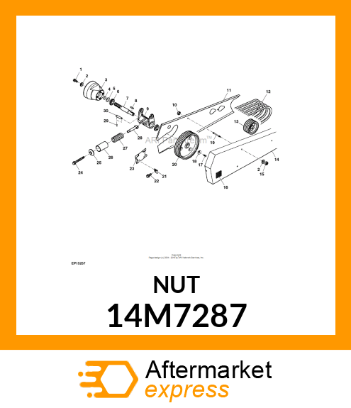 NUT, METRIC, HEX CROWN 14M7287