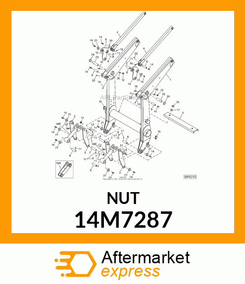 NUT, METRIC, HEX CROWN 14M7287