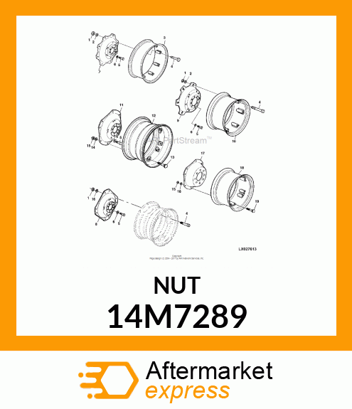 NUT, METRIC, HEX 14M7289