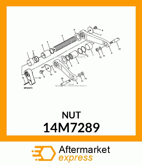 NUT, METRIC, HEX 14M7289