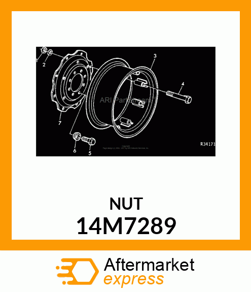 NUT, METRIC, HEX 14M7289